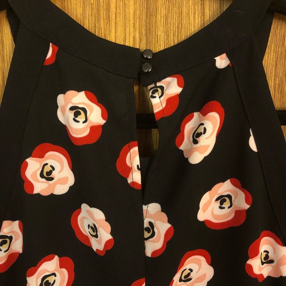 Elle Rose-Patterned Dress, Size 12 - Picture 6 of 6